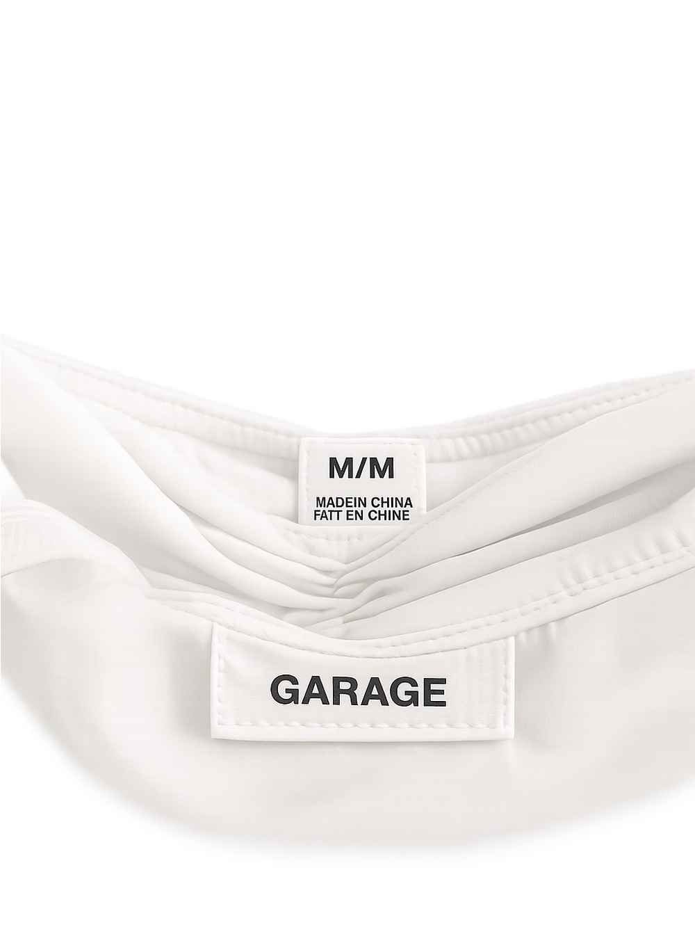 Garage Women’s White Ruched Halter Crop Top – Size Medium - Picture 4 of 4